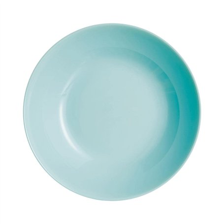 Luminarc Dajar Assiette Creuse en Verre trempé Diwali Turquoise 20 cm