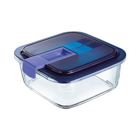Luminarc Easy Box Récipient carré hermétique en verre 16 x 16 x 6