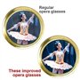 HQRP 3x25 Jumelles de Theatre opéra Blancs de Nacre Compatible avec Collier doré avec Nouvelle Technologie Optique Clair comme L