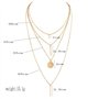 Jovono Bohemia multicouche dames collier avec pentagramme et chaînes pendentif chaînes de collier de modèle pour les femmes