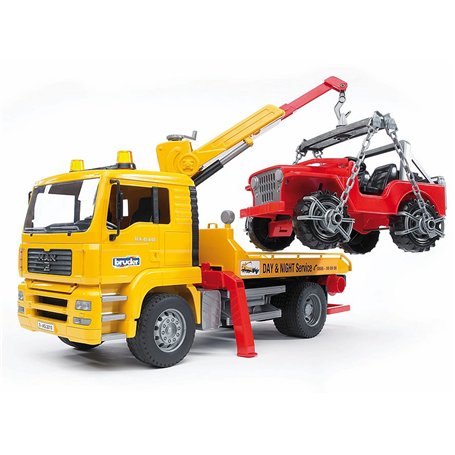 bruder 02750 - Man TGA Camion de dépannage avec 4x4 - 1:16 camion de dépannage