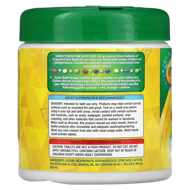 Image secondaire de Colorant de bain Crayola 60 tablettes bocal de 106,1 ml