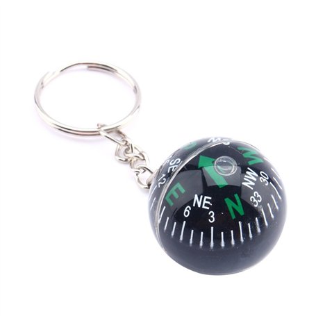 Humefor Porte-clés boussole sphérique de 28 mm