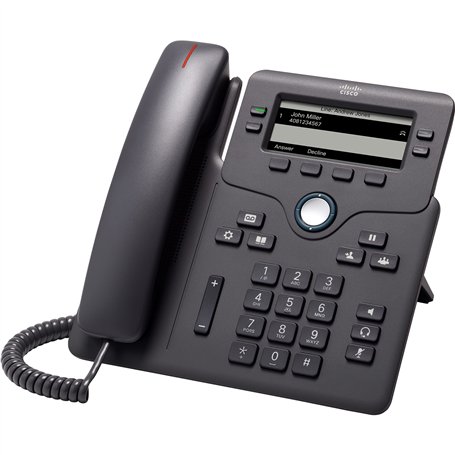 Cisco 6851 téléphone Fixe Noir 4 Lignes WiFi