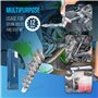 XZN Jeu de douilles à embouts 8 pièces M4 M5 M6 M8 M10 M12 M14 M16 1/2 3/8 1/4 Avec denture multiple Douilles à plusieurs dents 