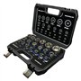 Douilles multi-empreintes Gear Lock 1/2" I 8-32 assortiment outillage Torx intérieur extérieur I kit de 19 pièces