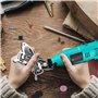 GOXAWEE Outil Rotatif Multifonction, 130W Outils Multifonctions Sans fil avec 140 Accessoires, 5 Vitesse Réglable, 8000-30000 tr