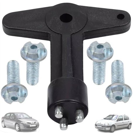 Twowinds - Clé Antivol Enjoliveur Compatible avec Renault Clio Espace Kangoo Megane