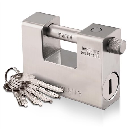 CDC® 5 cadenas 1.1 kg rectangulaire utilisation intensive pour conteneur 20 '40' - Garage - Abri de jardin fermeture à chaîne av