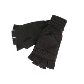 Gants Mitaine et Moufle Noir en Laine Carpsy - Homme