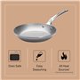 De Buyer - Poêle ronde en tôle d'acier MINERAL B Pro - 24 cm - Fabriquée en France, Sans PFAS, Anti Adhérence Naturelle, Queue E