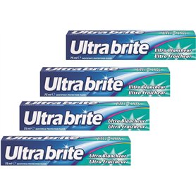 ULTRA BRITE - Dentifrice Ultra Brite Blancheur - Ultra Blancheur - Ultra Fraîcheur - Dents Blanches et Eclatantes - Lot de 4 x 7