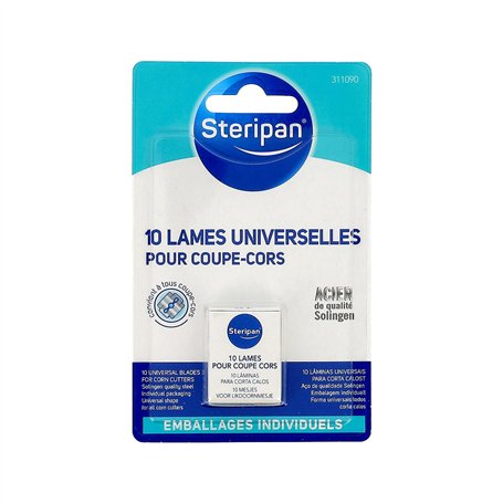 STERIPAN FOOTCARE - Steripan Lames pour Coupe-Cors – Pack De 10 Lames – Forme Universelle