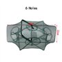 SOONHUA Piège à Crabe,Plié Filet de Pêche,Portable Pliable 6/12 Trous Automatique Filet de Pêche Piège D'atterrissage Cast Dip C