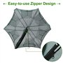 SOONHUA Piège à Crabe,Plié Filet de Pêche,Portable Pliable 6/12 Trous Automatique Filet de Pêche Piège D'atterrissage Cast Dip C