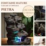 Zen’Light - Fontaine d’Intérieur Nature Pietra - Décor Zen Naturel en Résine Imitation Roche, Idéal Méditation & Détente - Casca