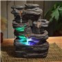 Zen’Light - Fontaine d’Intérieur Nature Pietra - Décor Zen Naturel en Résine Imitation Roche, Idéal Méditation & Détente - Casca