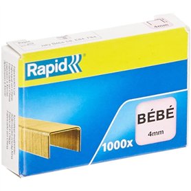 RAPID Boîte Rose Pack Lot de 1000 Agrafes Bébé cuivrées RAPID Boîte Rose Pack Lot de 1000 Agrafes Bébé cuivrées