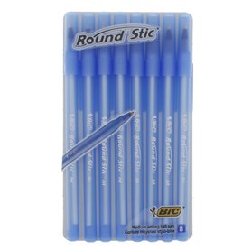 Ballpoint pens - medium blue 1 mm - Round Stic - 8 pieces