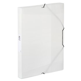 Viquel - Chemise plastique à élastiques - Boite de classement format A4 - Etiquette d'identification sur le côté - Fabriqué en F