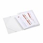 Viquel - Chemise plastique à élastiques - Boite de classement format A4 - Etiquette d'identification sur le côté - Fabriqué en F