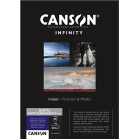 CANSON Infinity Baryta Photographique II Matt - Tirage Papier Photo Baryté - Boîte de 25 feuilles A4 - Extra Lisse Mat - Blanc P