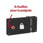 THIRARD - Serrure Applique 4 Gorges Fouillot 140X80 Droite, Noir