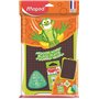 Maped - Ardoise Scolaire Graphite avec Éponge + Boîte 10 Craies Blanches - Ardoise Noire Double Face