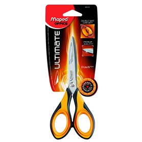 Maped - Ciseaux Ultimate 17 cm ambidextres - Ciseaux symétriques - Qualité de coupe et confort extrême - Garantie à vie - Orange