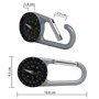 C.A.O. 254 Boussole Mousqueton Adulte Unisexe, Noir, 10,8x4,5cm