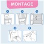 Tigex Rehausseur de Chaise Enfant, Compact et Facile à Transporter, 6-36 Mois (15kg), Taupe