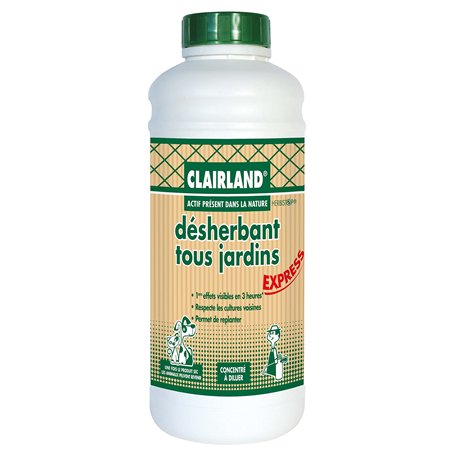 CLAIRLAND Désherbant Tous Jardins - Actif présent dans la nature - Concentré 910 mL