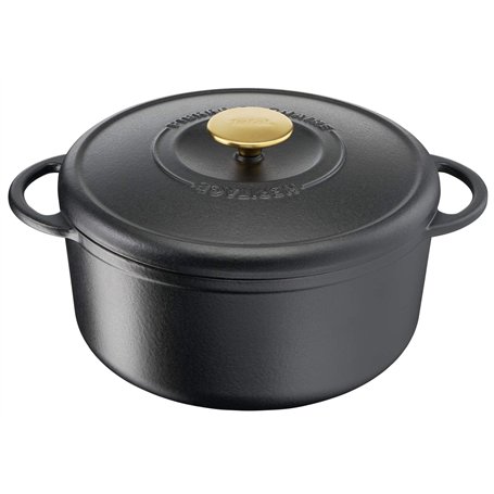 Tefal Pierre Gagnaire Héritage Cocotte en fonte d'acier ronde