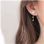 Couleur Argent Mode Fleur Fleurs de Cerisier Conception Dame Femmes Boucles d'oreilles Goutte Bijoux Cadeau