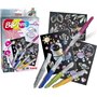 Lansay - BLOPENS - Mes Couleurs Métalliques - 5 Feutres de Coloriage À Souffler Avec 5 Pochoirs Réutilisables - Idée Cadeau Enfa