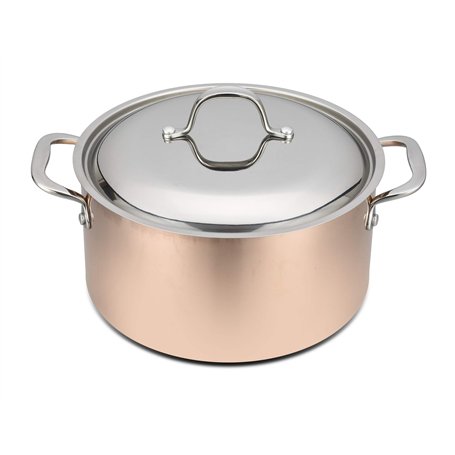 BAUMALU Faitout avec couvercle inox 24 Ø cm