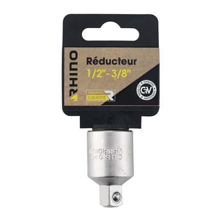 RHINO - Jeux de douilles - Réducteur/Adaptateur pour douille - Carré 1/2" vers 3/8" mâle - Fabriqué en Acier (Chrome Vanadium) -