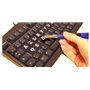 LA CAVERNE D'EABANI - Autocollants Lisibilité Clavier PC Grosses Touches Noir en PVC Compatible Clavier d'ordinateur Portable