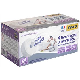 Seko Lot de 4 galets percés 500g Lavande