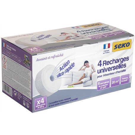 Seko Lot de 4 galets percés 500g Lavande