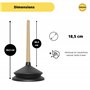 Tronconic - 80 KG d'aspiration - Ventouse deboucheur pour Salle de Bain et WC - Deboucheur Canalisation Professionnel - Ventouse