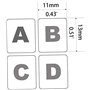 LA CAVERNE D'EABANI Kit de 48 Touches Autocollantes Clavier AZERTY Français