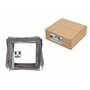 Flandria Lot de 100 Agrafes de paillage Ø3.7mm biseautées acier cranté 20x20x20cm - Fabrication Française