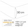 MATT & ROSE Drap Housse 160x200 cm Uni Lin LAVÉ | 1 pièce |100% Lin Lavé | Oeko-TEX | 140g/m² | Naturel