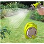 Jardibric - Dévidoir Enrouleur D'arrosage Portable 10m - Choix de Couleurs (Vert Anis ou Taupe Turquoise) - Compact et Pratique 