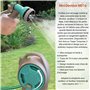 Jardibric - Dévidoir Enrouleur D'arrosage Portable 10m - Choix de Couleurs (Vert Anis ou Taupe Turquoise) - Compact et Pratique 