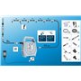 Jardibric - Kit de Brumisation KPBRU20 - Pompe Programmable Jusqu'à 40 Bars, 14.5m, 7 Buses Anti-Goutte et Filtre Anti-Calcaire 