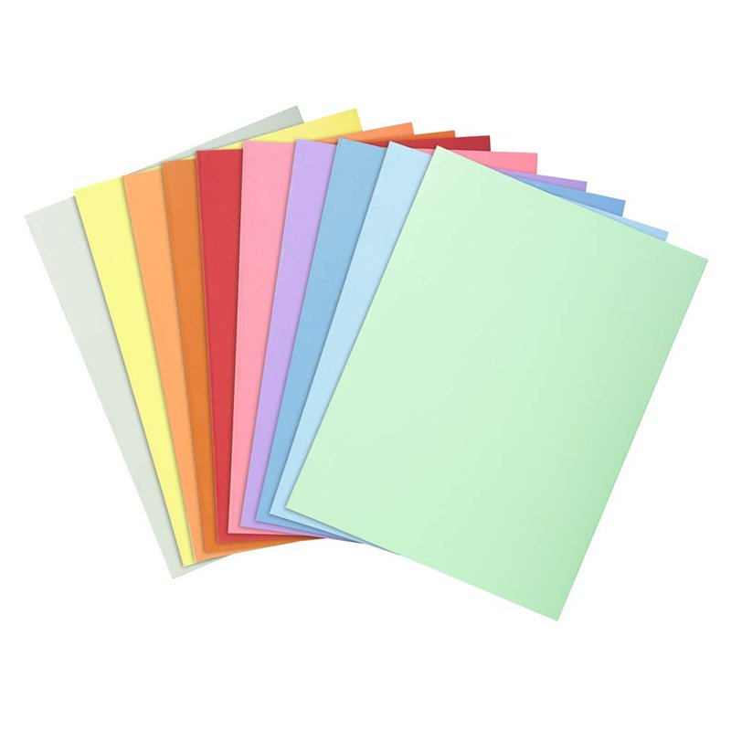 Image secondaire de Exacompta - Réf. 340000E - Paquet 100 chemises semi rigides SUPER 160 g/m2 aux couleurs pastel - chemises certifiées PEFC™ - dim