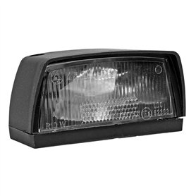 OROK - Feux éclaireur de plaque/A fixer - Eclairage pour plaque d'immatriculation - Ampoule graisseur R5W fournie - Dimensions :