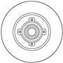 TRW DF6042BS Disque de Frein avec Roulements